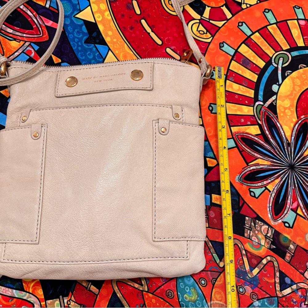 Marc by Marc Jacobs Cream Crossbody Bag with Gold Accents